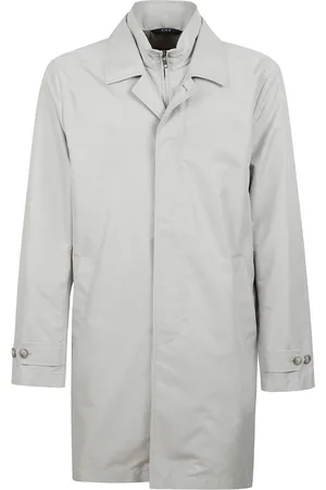 FAY Parkas, male, , Size: L Double-Front Jacket with Zip and Buttons