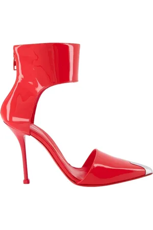 Alexander McQueen Pumps, female, , Size: 6 US Punk Zipper Leather Bicolor Heels