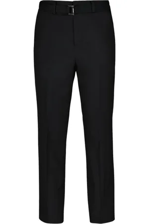SACAI Suit Trousers, male, , Size: M Straight Cut Wool Pants with Belt