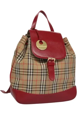 Burberry Pre-owned Backpacks, female, , Size: ONE SIZE Pre-owned Canvas backpacks