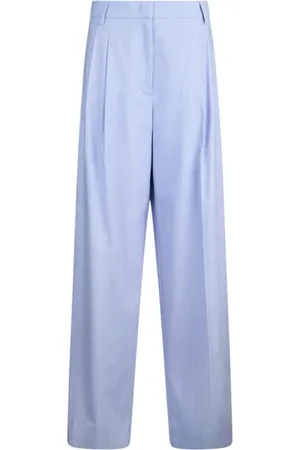 Liu Jo Wide Trousers, female, , Size: XS Cotton Linen Blend Fashionable Style