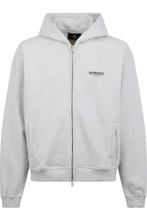 Represent Zip-throughs, male, , Size: S Hoodie with Zipper and Monogram Print