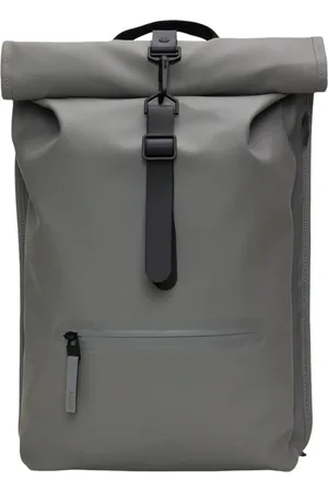 Rains Backpacks, unisex, , Size: ONE SIZE Rolltop Rucksack with Bike Lock Loop