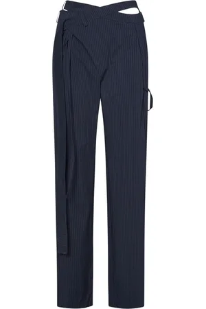 OTTOLINGER Straight Trousers, female, , Size: M Striped Trousers with Cut-Out Waist