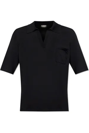 Saint Laurent Polo Shirts, male, , Size: M Wool polo shirt