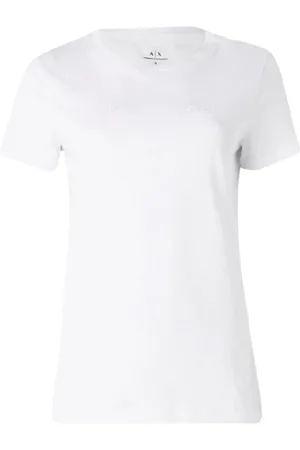 Armani Exchange T-Shirts, female, , Size: L Cotton Crew Neck T-Shirt