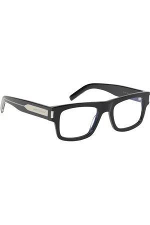 Saint Laurent Glasses, male, , Size: 52 MM Square Acetate Eyeglasses