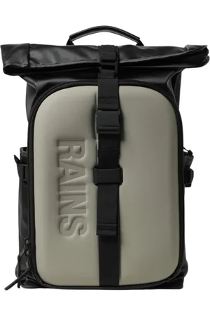 Rains Backpacks, male, , Size: ONE SIZE Stylish Black Rolltop Backpack