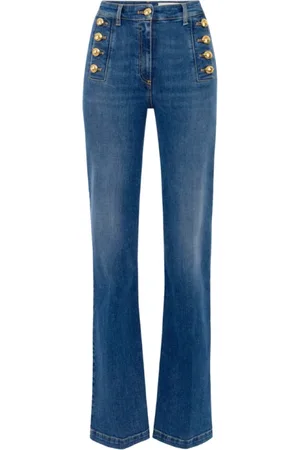 Elisabetta Franchi Boot-cut Jeans, female, , Size: W29 High-waisted flare jeans in vintage