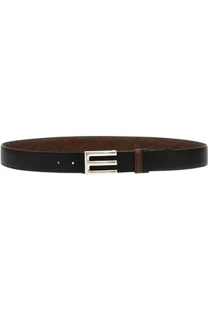 Etro Belts, male, , Size: 95 CM Paisley Leather Belt with Buckle