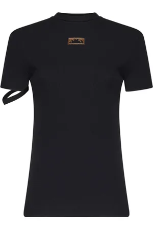 OTTOLINGER T-Shirts, female, , Size: S Ribbed T-Shirt with Logo