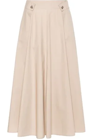 Liu Jo Midi Skirts, female, , Size: M Flared Cotton Maxi Skirt
