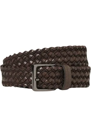 Paul & Shark Belts, male, , Size: 100 CM Braided Leather Belt