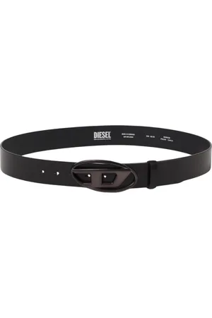 Diesel Belts, male, , Size: 90 CM Gunmetal Buckle Leather Belt