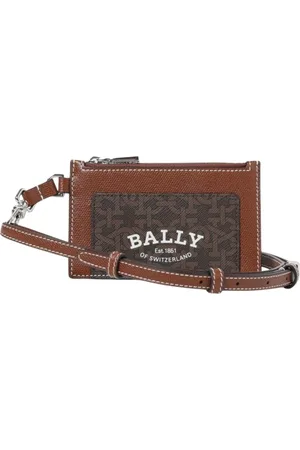 Bally Wallets & Cardholders, male, , Size: ONE SIZE Leather Card Holder with Strap