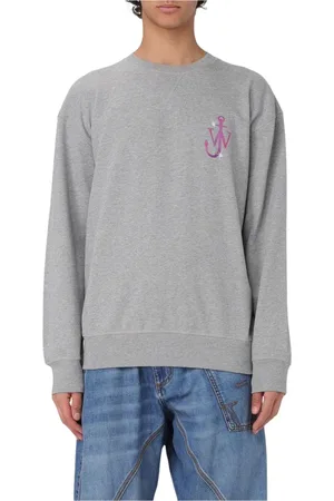J.W.Anderson Sweatshirts, male, , Size: S Grey Anchor Logo Sweatshirt Relaxed Fit
