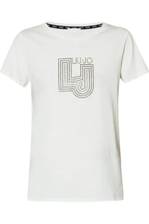 Liu Jo T-Shirts, female, , Size: L Cotton T-Shirt with Appliqués