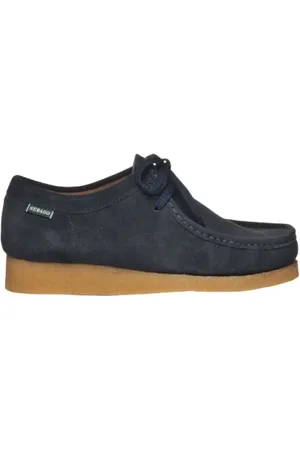 SEBAGO Lace-up Boots, male, , Size: 11 US Handmade Koala Suede Shoes Navy