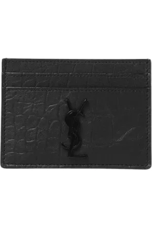 Saint Laurent Wallets & Cardholders, male, , Size: ONE SIZE Leather Card Holder Wallet