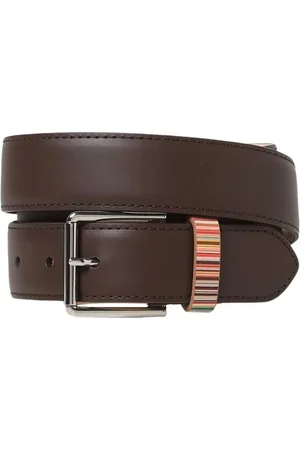 Paul Smith Belts, male, , Size: 90 CM Multicolored Stripe Leather Belt