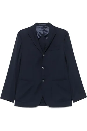 BARBA Blazers, male, , Size: XS Buttoned Jacket with Pockets