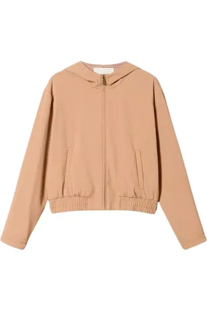 Twin-Set Light Jackets, female, , Size: S Soft Line Bomber Jacket Hazelnut Pink