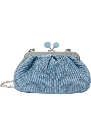 Max Mara Clutches, female, , Size: ONE SIZE Raffia Clutch Bag Palmas