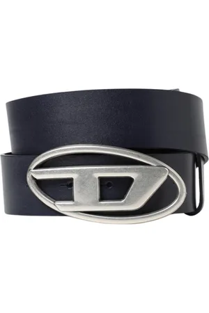 Diesel Belts, male, , Size: 95 CM Modern Oval Buckle Leather Belt