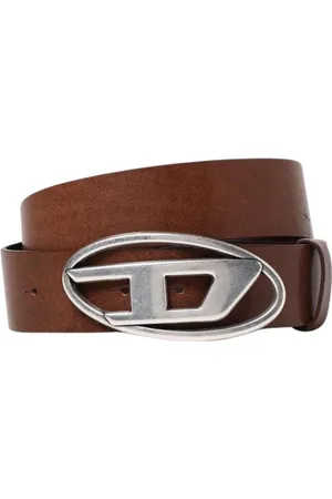 Diesel Belts, male, , Size: 90 CM Leather Belt Oval Buckle
