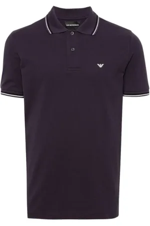 Emporio Armani Polo Shirts, male, , Size: S Night Shade Short Sleeve Polo Shirt