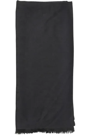 Emporio Armani Winter Scarves, male, , Size: ONE SIZE Wool Fringed Scarf