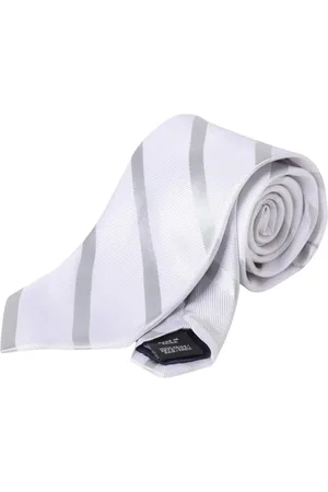 Michael Kors Ties, male, , Size: ONE SIZE Grey Stripe Necktie