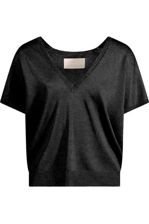 CIRCUS HOTEL T-Shirts, female, , Size: XS Sparkling V-neck wide jersey top
