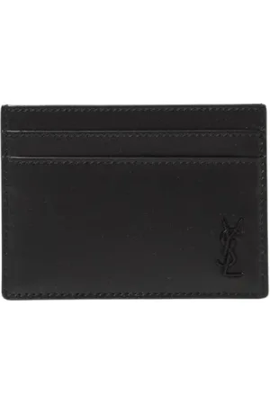 Saint Laurent Wallets & Cardholders, male, , Size: ONE SIZE Luxury Leather Card Holder Wallet