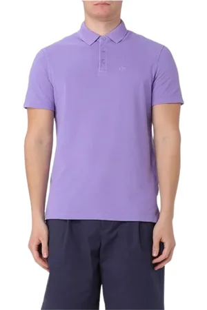 Armani Exchange Polo Shirts, male, , Size: XS Short-Sleeve Cotton Polo Shirt