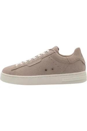 Armani Exchange Sneakers, male, , Size: 12 US Basic Leather Sneakers Sand Color