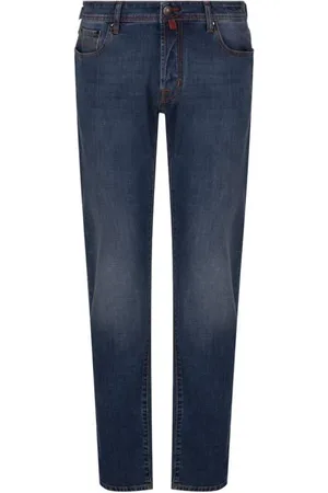 Jacob Cohen Straight Jeans, male, , Size: W33 Contrast Stitching Slim Fit Jeans
