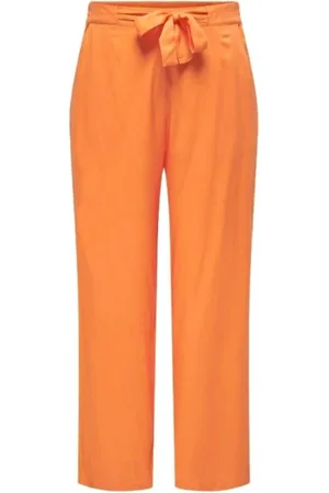 ONLY Straight Trousers, female, , Size: 2XL Peel Regular Fit Viscose Pants