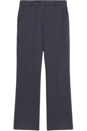Max Mara Straight Trousers, female, , Size: XS Cotton Piquet Flared Pants