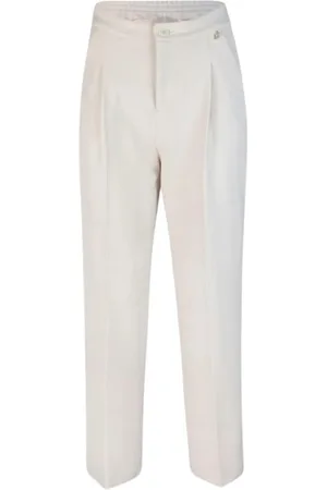Liu Jo Straight Trousers, female, , Size: XS Classic Pants with Elastic Waist