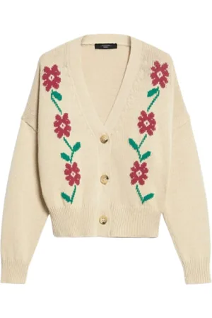 Max Mara Cardigans, female, , Size: XS Floral Cardigan Teulada