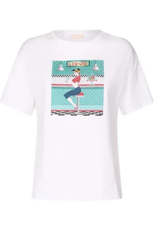 Liu Jo T-Shirts, female, , Size: XS Graphic Print Cotton T-Shirt