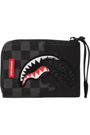 Sprayground Wallets & Cardholders, male, , Size: ONE SIZE Checkered Shark Attack Wallet