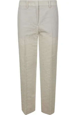 Incotex Tapered Trousers, female, , Size: M Ivory Refined Trousers for Versatile Look