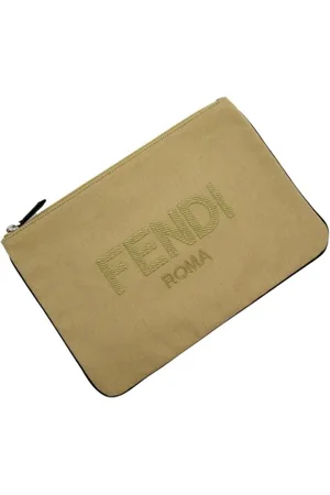 Fendi Pre-owned Clutches, female, , Size: ONE SIZE Pre-owned Canvas fendi-bags