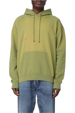 J.W.Anderson Hoodies, male, , Size: L Cozy Olive Hoodie Relaxed Fit