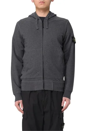 Stone Island Zip-throughs, male, , Size: 3XL ZipUp Hoodie Kangaroo Pocket