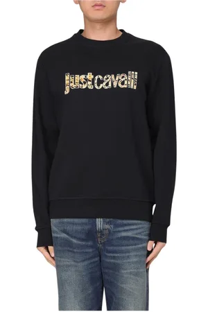 Roberto Cavalli Sweatshirts, male, , Size: M Animal Print Sweater