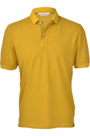 Gran Sasso Polo Shirts, male, , Size: S Tennis Polo Short Sleeve Mustard