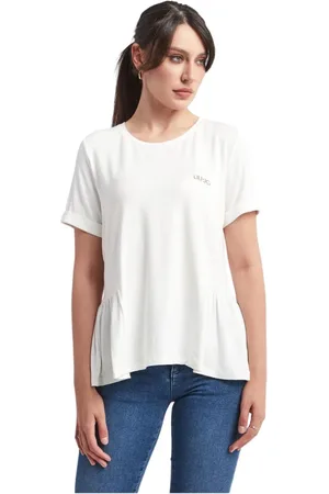 Liu Jo T-Shirts, female, , Size: XS Classic Short Sleeve T-Shirt Ivory